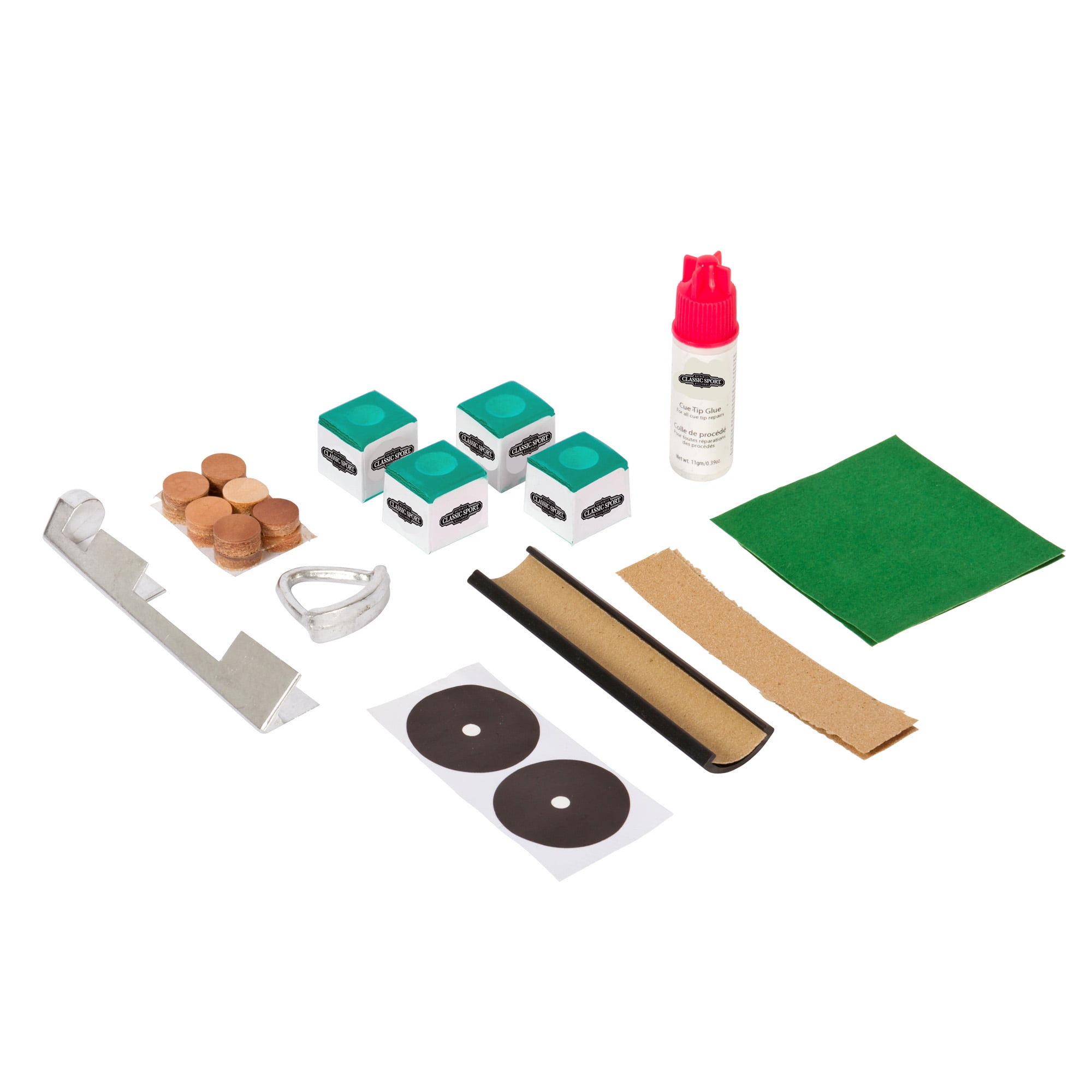 Classic Sport Deluxe Table & Cue Repair Kit for Pool Tables & Leather