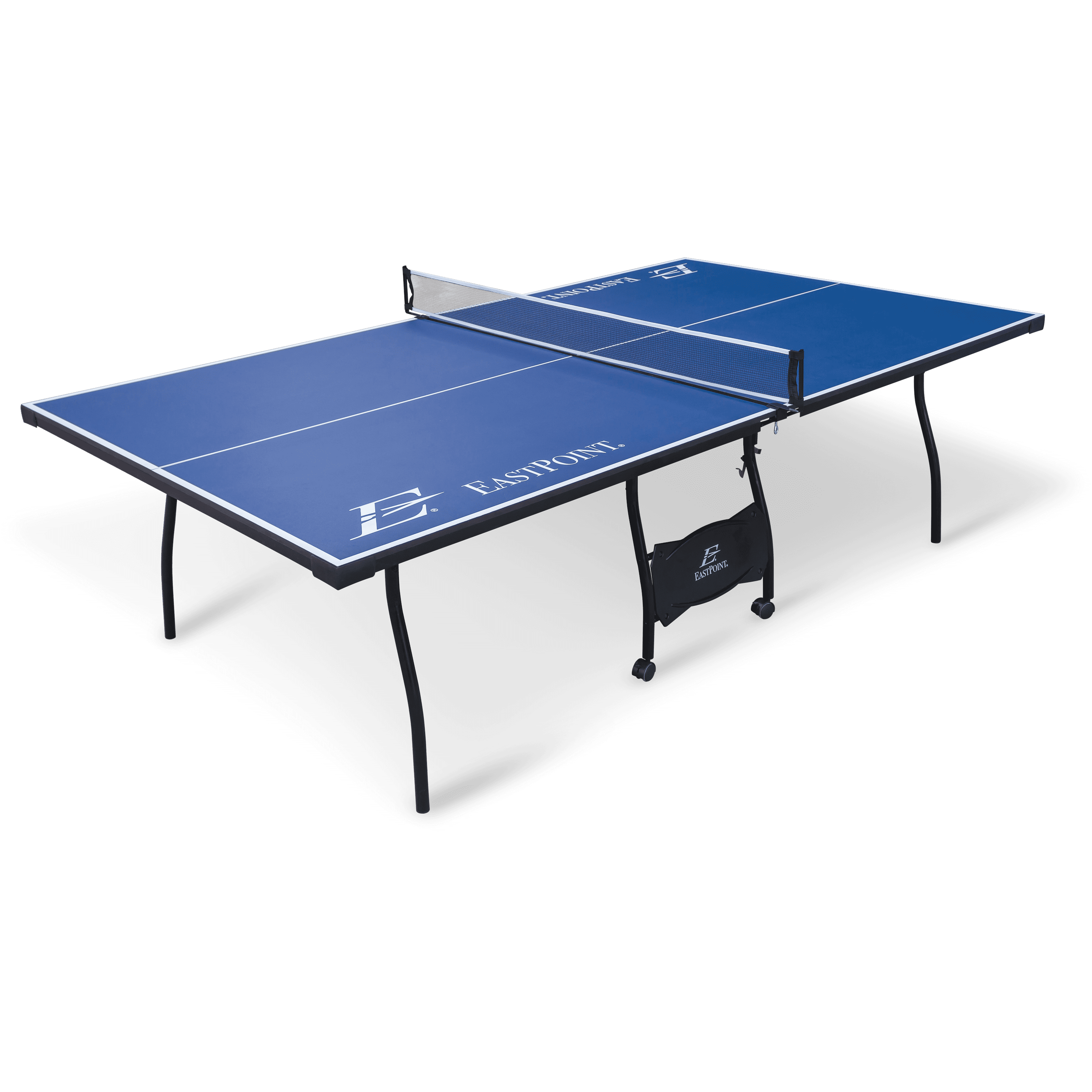 ESPN Official Size 2 Piece 15mm Indoor Quick Match Table Tennis Table, Blue  