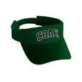 thumbnail image 1 of Classic Sport Team Coach Arched Letters Sun Visor Hat Cap Adjustable Back (Green Hat White Black Letters), 1 of 3