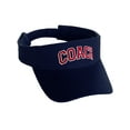 thumbnail image 1 of Classic Sport Team Coach Arched Letters Sun Visor Hat Cap Adjustable Back (Navy Hat White Red Letters), 1 of 3