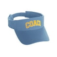 thumbnail image 1 of Classic Sport Team Coach Arched Letters Sun Visor Hat Cap Adjustable Back (Sky Hat White Gold Letters), 1 of 3
