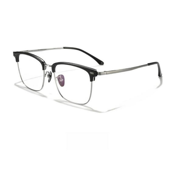Classic Spring hinge square business Pure titanium Light weight black glasses frame for men