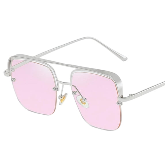 Classic Square Sunglass Vintage Style Fashion 400 Protection Oversized Driving Pink