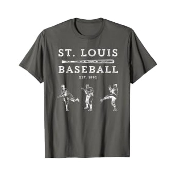 Classic St. Louis Missouri Baseball Fan Retro T-Shirt