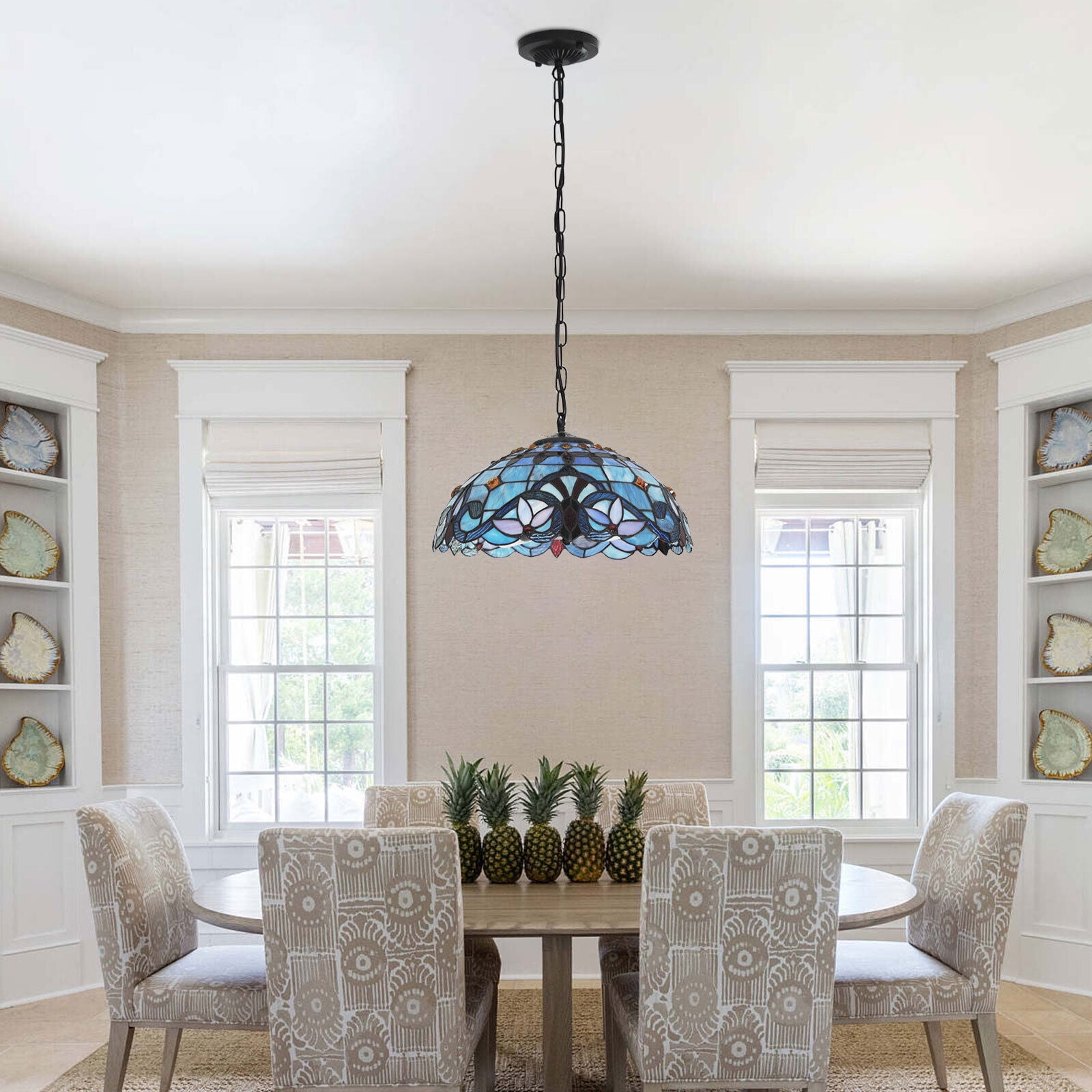 Classic Stained Glass Shade Pendant Light Ceiling Lamp Fixture