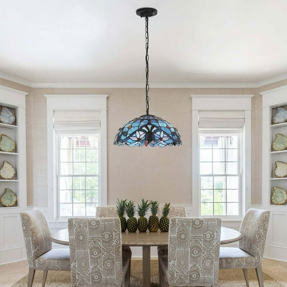 Classic Stained Glass Shade Pendant Light Ceiling Lamp Fixture