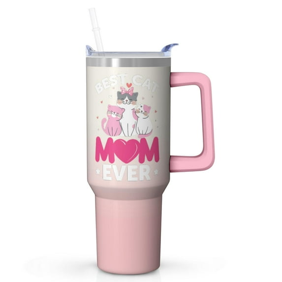 Classic Stainless Steel Tumbler Gift for Mom - 40 Oz Cup with Lid and Straw - Mothers Day Birthday Christmas Gift for Mom Wife Grandma