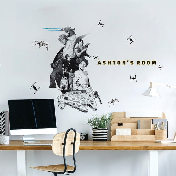 Classic Star Wars Peel And Stick Giant Wall Decal with Alphabet