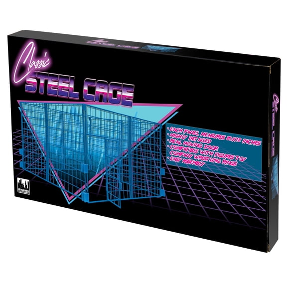 Classic Steel Cage Playset for Figures Toy Company Wrestling Ring