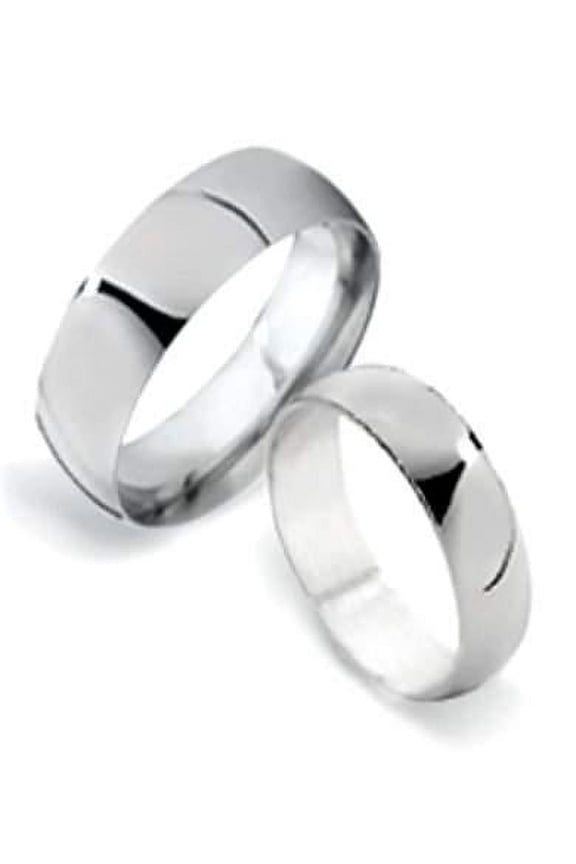 Classic Sterling Silver Matching Wedding Rings for Couples | 6mm