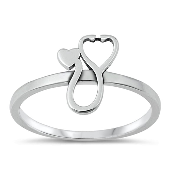 Classic Stethoscope Ring .925 Sterling Silver Doctor Nurse Band Jewelry Female Male Unisex Size 7