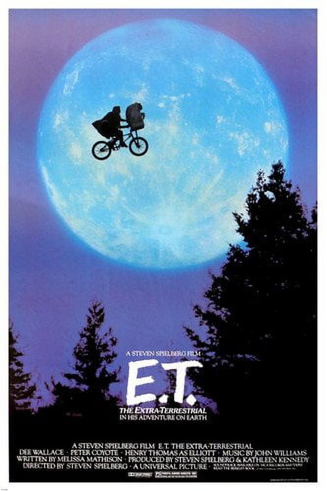 UNEEDYT Classic Steven Speilberg Movie Et Riding Bike Across The Moon 24" x 0.01" Poster, by HSE USA
