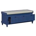 thumbnail image 1 of Classic Storage Bench Ottoman with Cushioned Seat and 3 Drawers for Living Room Entryway, 1 of 17