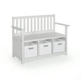 Classic Storage Bench with Bins Gray