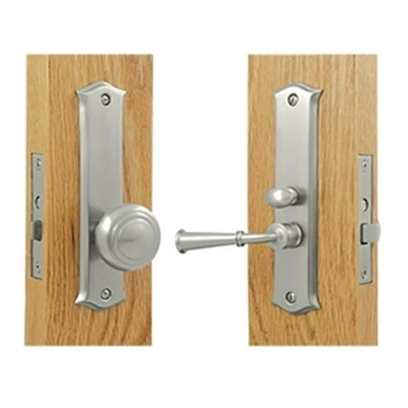Classic Storm Door Latch with Mortise Lock - Satin Nickel - Solid