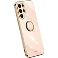 thumbnail image 1 of Classic Straight Side Soft and Simple Phone Case for Samsung Galaxy A72 A52 S A32 A22 A12 A42 A82 4G 5G, Ring Bracket Back Cover, Fashionable Pop Slim Protective Shell(Pink,A32 4G), 1 of 8