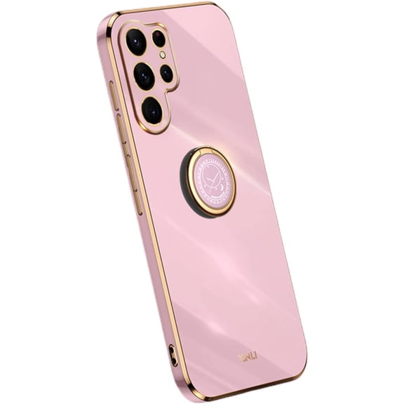 Classic Straight Side Soft and Simple Phone Case for Xiaomi Mi 12 S T X Pro Lite Ultra, Ring Bracket Back Cover, Fashionable Pop Slim Protective Shell(Purple,12T)