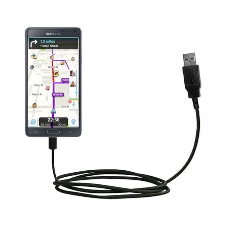 Classic Straight USB Cable suitable for the Samsung Galaxy Note Edge with Power Hot Sync and Charge Capabilities - Uses Gomadic TipExchange Technology
