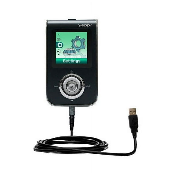 Classic Straight USB Cable suitable for the Samsung Yepp YP-T7 Series with Power Hot Sync and Charge Capabilities - Uses Gomadic TipExchange Technolog