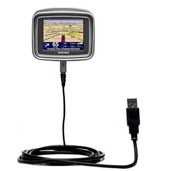 Classic Straight USB Cable suitable for the TomTom RIDER 2nd edition with Power Hot Sync and Charge Capabilities - Uses Gomadic TipExchange Technology