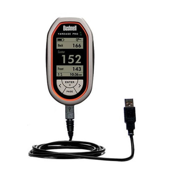 Classic Straight USB Cable suitable for the Bushnell Yardage Pro with Power Hot Sync and Charge Capabilities - Uses Gomadic TipExchange Technology