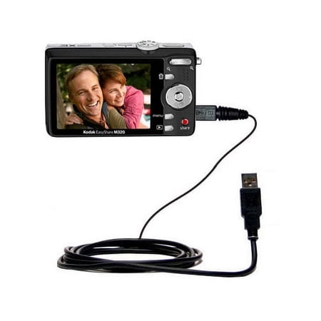 Classic Straight USB Cable suitable for the Kodak EasyShare M320 with Power Hot Sync and Charge Capabilities - Uses Gomadic TipExchange Technology