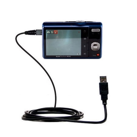 Classic Straight USB Cable suitable for the Kodak EasyShare M340 with Power Hot Sync and Charge Capabilities - Uses Gomadic TipExchange Technology