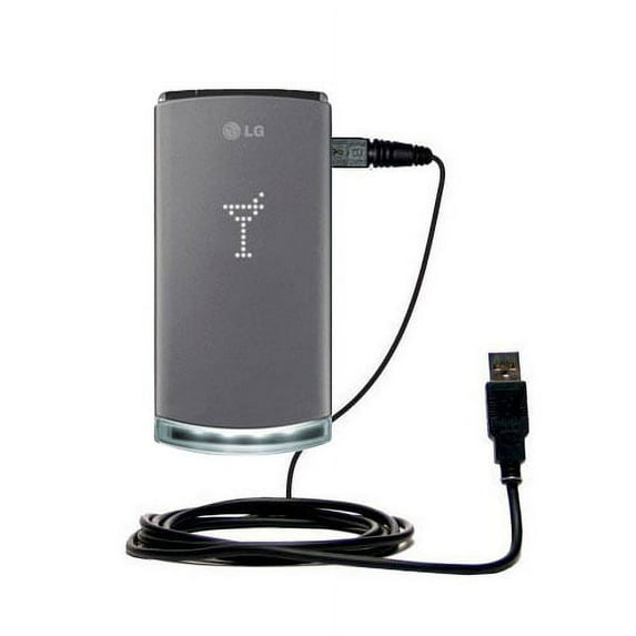 Classic Straight USB Cable suitable for the LG Lollipop GD580 with Power Hot Sync and Charge Capabilities - Uses Gomadic TipExchange Technology