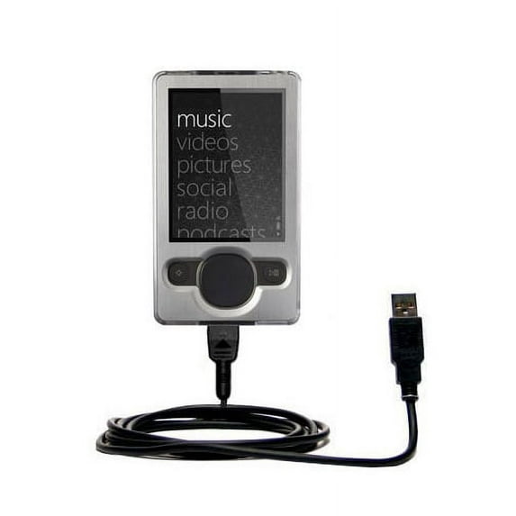 Classic Straight USB Cable suitable for the Microsoft Zune (2nd and Latest Generation) with Power Hot Sync and Charge Capabilities