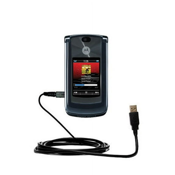 Classic Straight USB Cable suitable for the Motorola MOTORAZR 2 V8 with Power Hot Sync and Charge Capabilities - Uses Gomadic TipExchange Technology