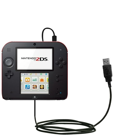 Classic Straight USB Cable suitable for the Nintendo 2DS with Power Hot Sync and Charge Capabilities