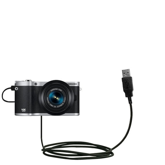 Classic Straight USB Cable suitable for the Samsung Galaxy NX300 with Power Hot Sync and Charge Capabilities - Uses Gomadic TipExchange Technology