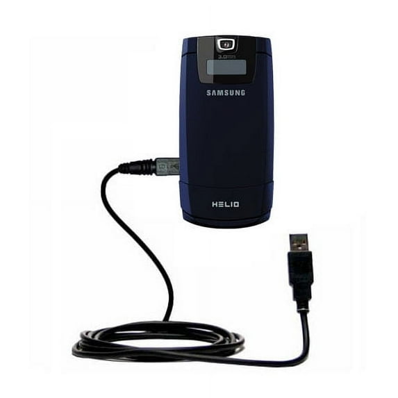 Classic Straight USB Cable suitable for the Samsung Helio Fin with Power Hot Sync and Charge Capabilities - Uses Gomadic TipExchange Technology