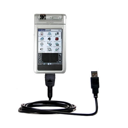 Classic Straight USB Cable suitable for the Sony Clie NR70V with Power Hot Sync and Charge Capabilities - Uses Gomadic TipExchange Technology