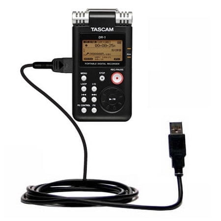 Classic Straight USB Cable suitable for the Tascam DR-1 with Power Hot Sync and Charge Capabilities - Uses Gomadic TipExchange Technology