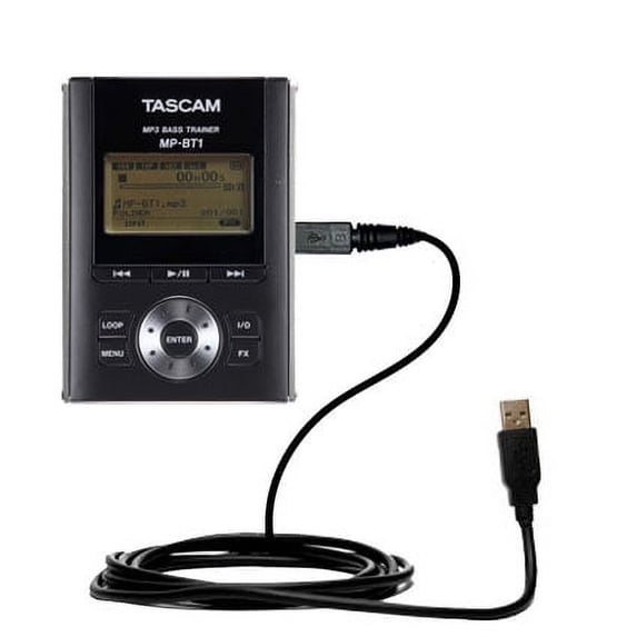 Classic Straight USB Cable suitable for the Tascam MP-BT1 with Power Hot Sync and Charge Capabilities - Uses Gomadic TipExchange Technology