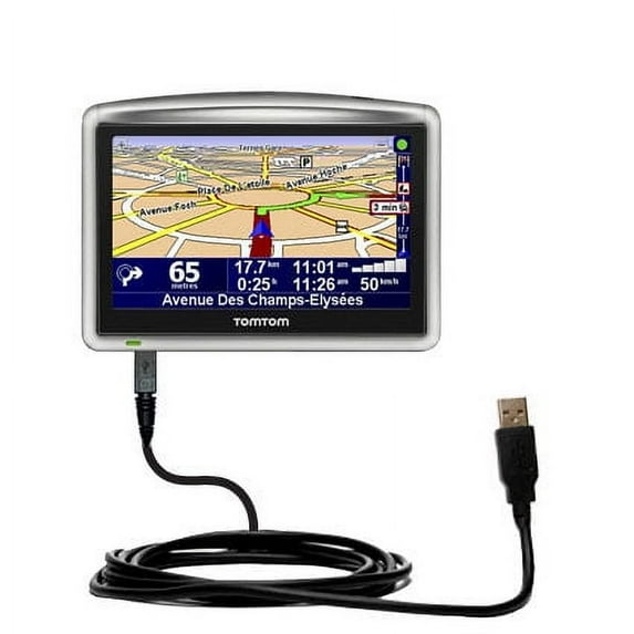 Classic Straight USB Cable suitable for the TomTom ONE XL Europe with Power Hot Sync and Charge Capabilities - Uses Gomadic TipExchange Technology