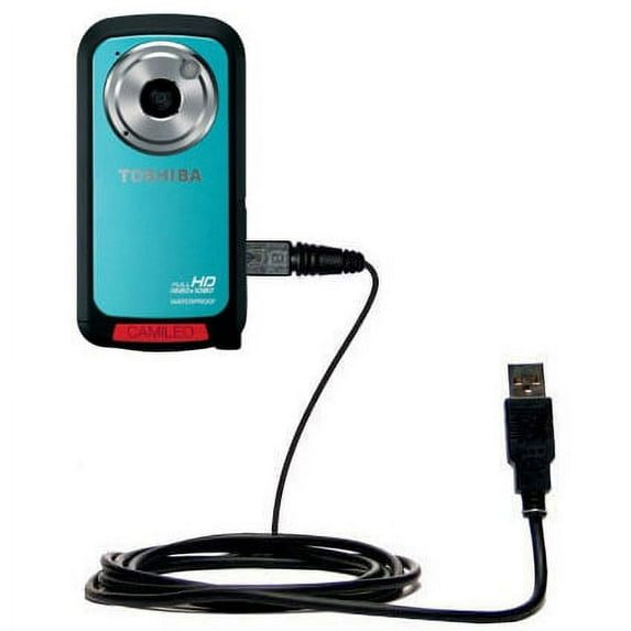 Classic Straight USB Cable suitable for the Toshiba Camileo BW10 Waterproof HD Camcorder with Power Hot Sync and Charge Capabilities