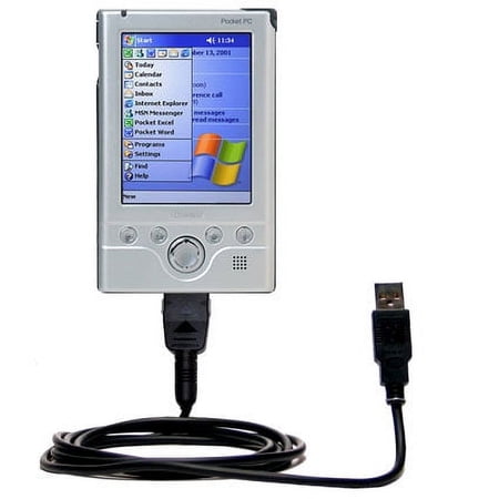 Classic Straight USB Cable suitable for the Toshiba e330 with Power Hot Sync and Charge Capabilities - Uses Gomadic TipExchange Technology