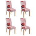 thumbnail image 1 of Classic Strawberry Dining Chair Covers Set of 4 Lovely Red Berry Print Washable Polyester Stretch Slipcovers Removable Protector for Modern Kitchen Decor, 1 of 7