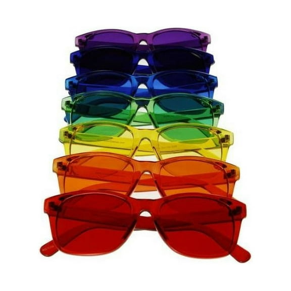Classic Style Color Therapy Glasses - Set Of 7