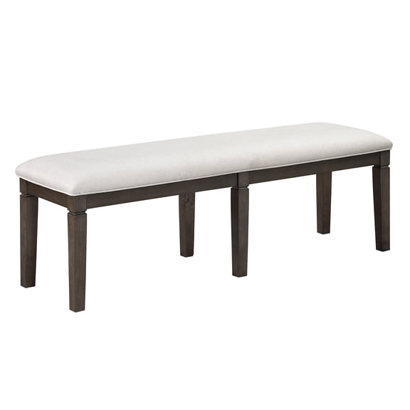 Classic Style Dark Espresso Finish Dining Bench 1pc Upholstery Seat Wooden Dining Room Furniture