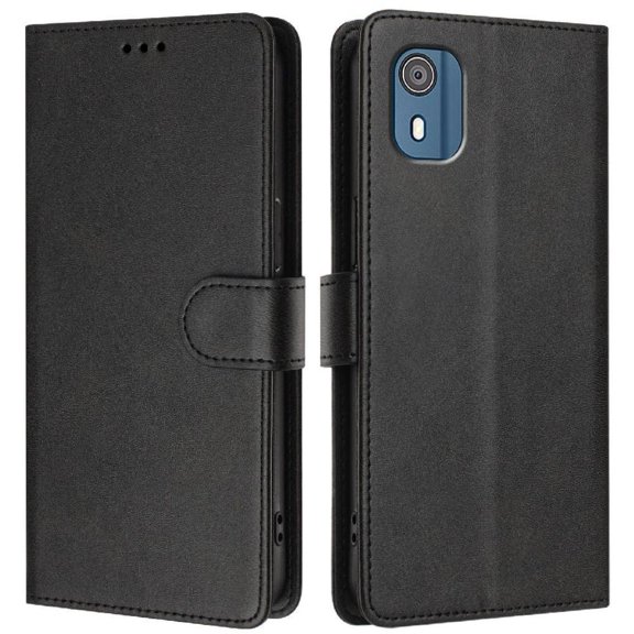 Classic Style Flip Case for Nokia C02 Wallet Case Magnetic Closure Rfid Blocking Shockproof Card Holder