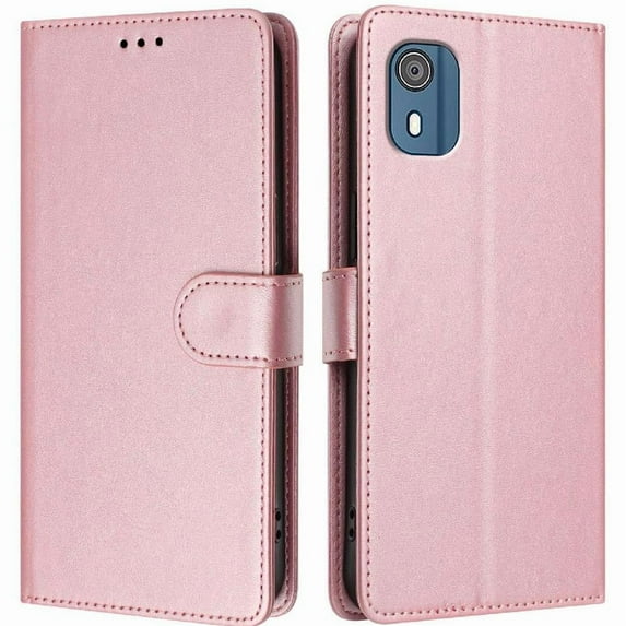Classic Style Flip Case for Nokia C02 Wallet Case Magnetic Closure Rfid Blocking Shockproof Card Holder
