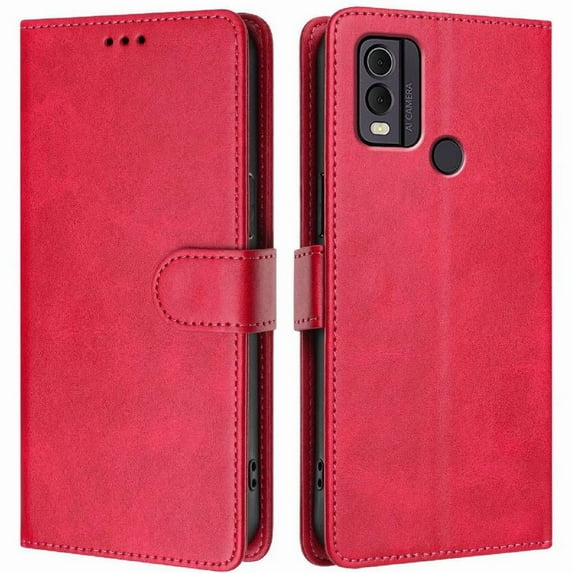 Classic Style Flip Case for Nokia C22 Magnetic Closure Card Holder Wallet Case Rfid Blocking Shockproof