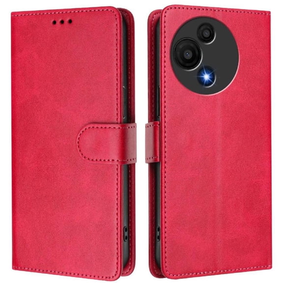 Classic Style Flip Case for Tcl 605/60se Magnetic Closure Rfid Blocking Card Holder Wallet Case Shockproof