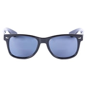 Classic Style Full Lens No Bifocal Reading Sunglasses for Men and Women - Black - 2.00