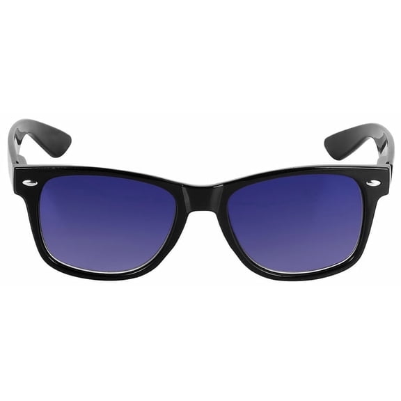Classic Style Full Lens (No Bifocal) Reading Sunglasses for Men and Women - Blue - 2.00
