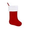 thumbnail image 1 of Classic Style Large Felt Christmas Stockings Fillable Stocking Giant Xmas Hanging Stocking,Christmas Pendant Gift Bag for Holiday Classroom Home office Party Decorations Supplies,8 x18in, 1 of 5