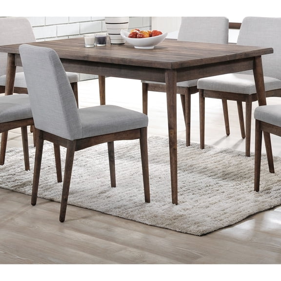 Classic Style Rectangular Solid Wood Dining Table With Walnut Finish And Warm Atmosphere Sleek Design